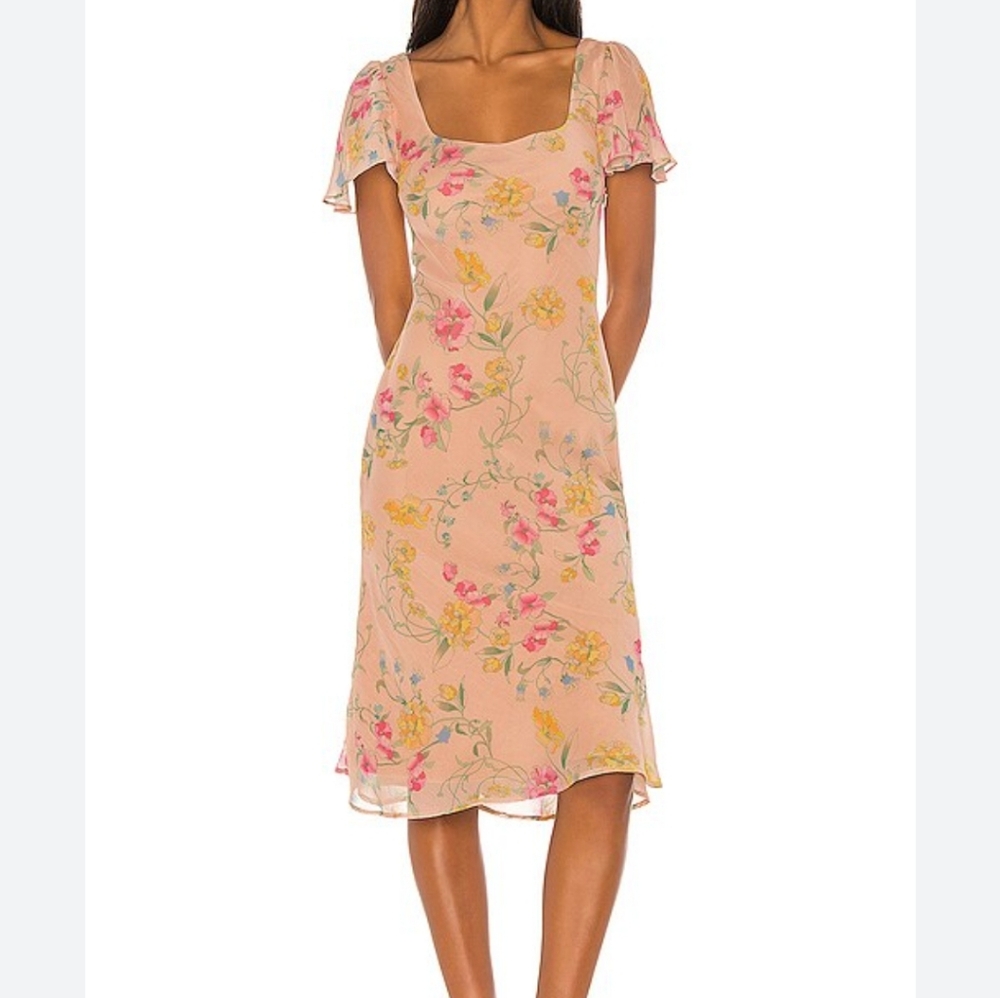 Song Of Style Maceo Midi Dress Size Medium